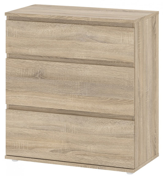 Commode avec 3 tiroirs en chêne 77 x 40 x 84 h cm