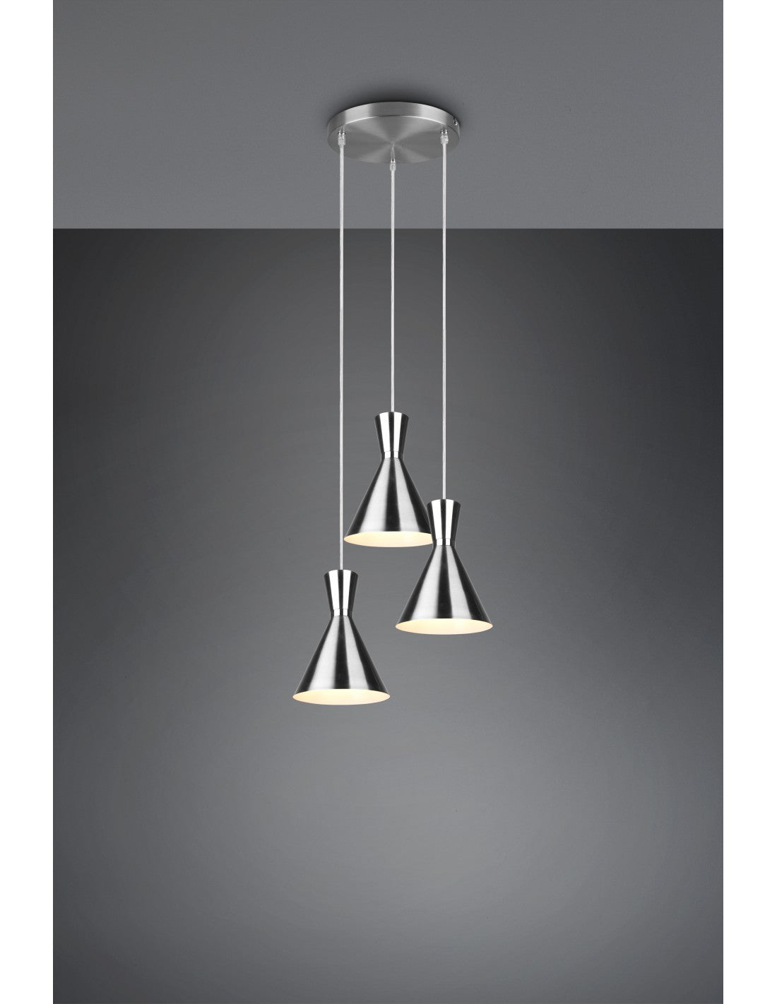 Suspension Ronde Enzo 3xE27 Noir Mat Trio Lighting