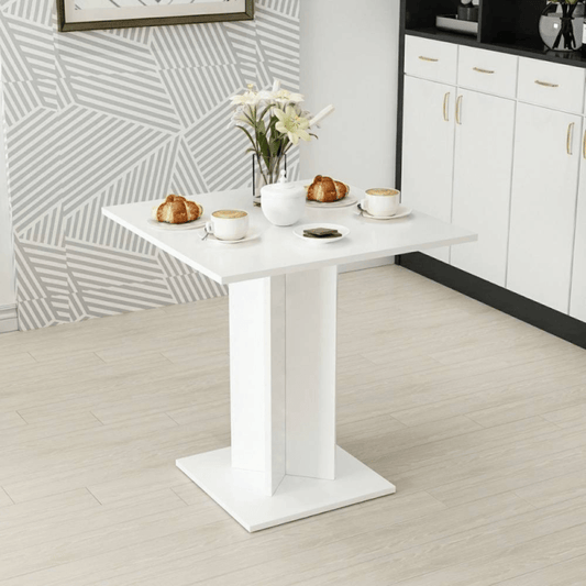 Table Xeon carrée blanche 72x72