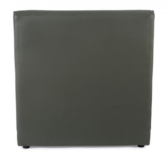 Style design de fauteuil en bois effet cuir vert moderne