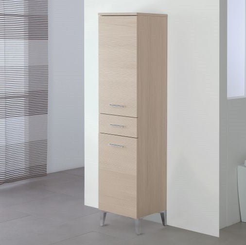 Armoire à serviettes Larice avec deux portes et un tiroir 35x35x h148,5 cm
