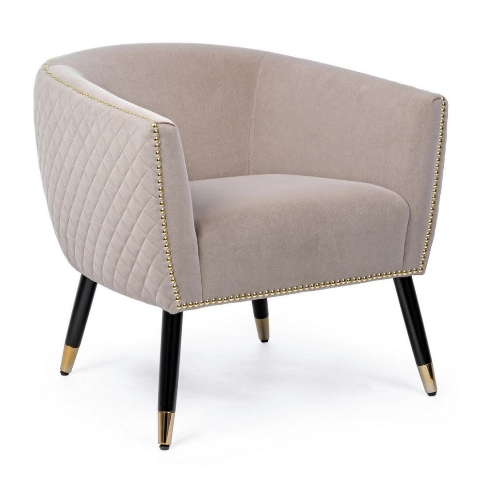 Fauteuil rembourré de style ambiance beige