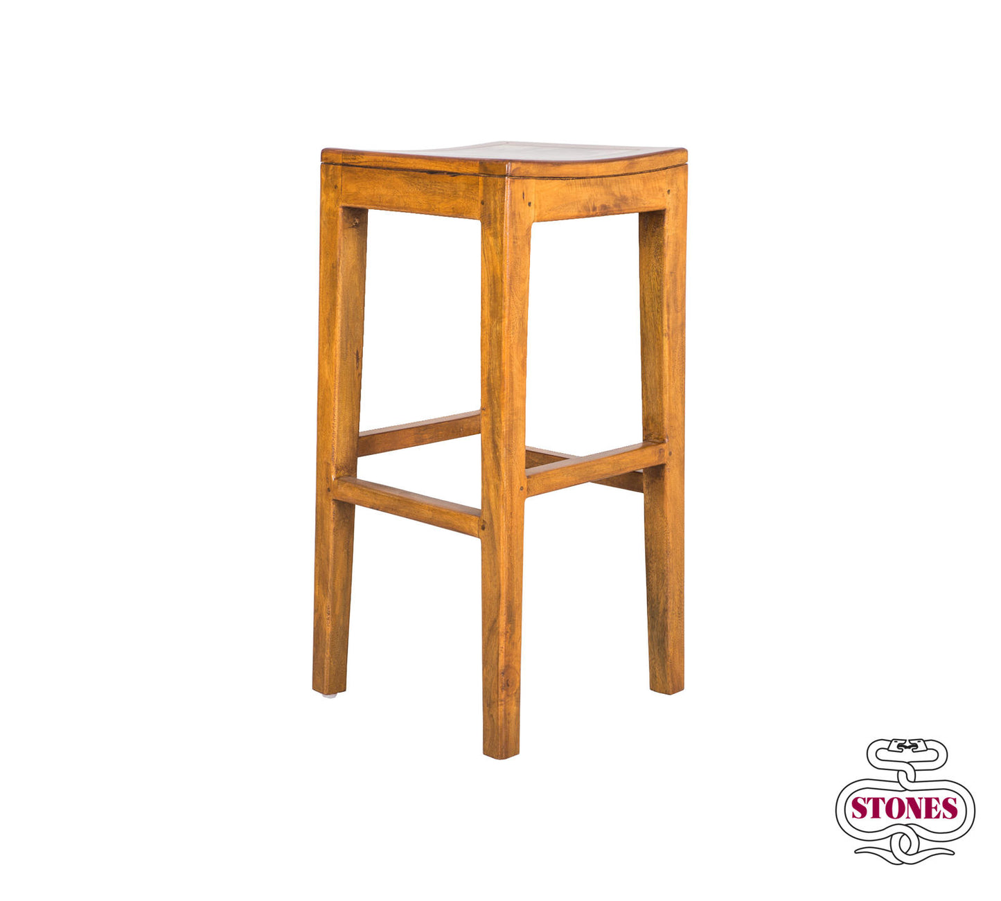 Tabouret en bois multicolore 35x35x75h cm