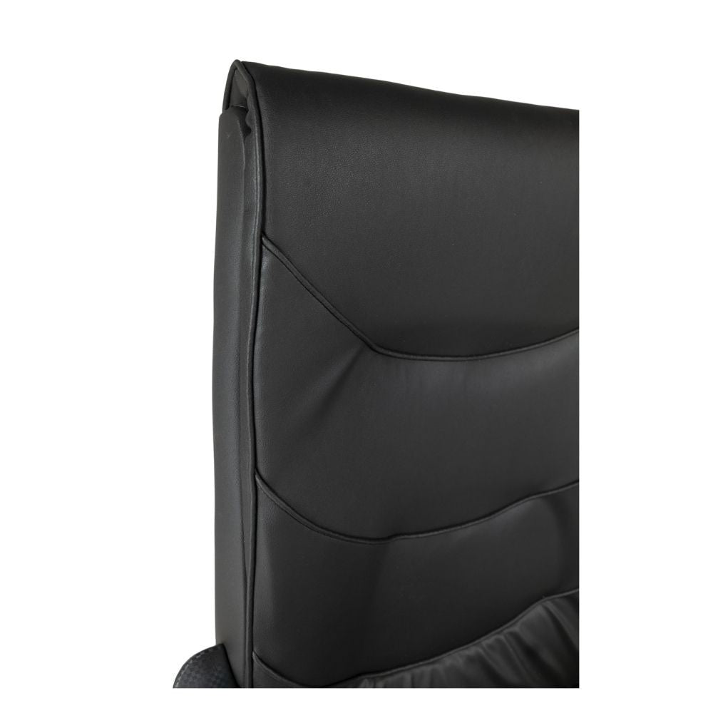 Poltrona direzionale ufficio Makam nera e base cromata EFFEZ