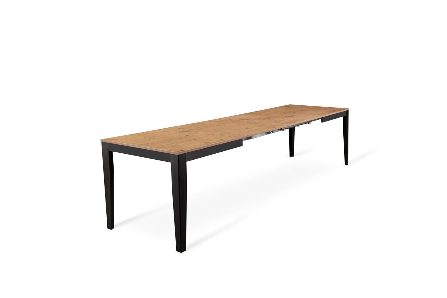 Table extensible chêne noir 90 cm x 156- 316 cm H. 76 cm