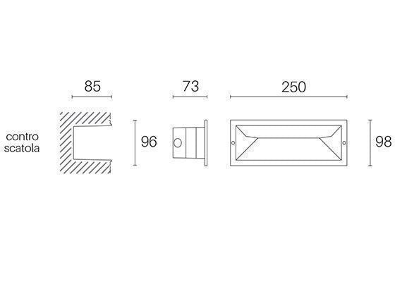 Ligne de masque blanc encastrable fermé 12W LED 3000K