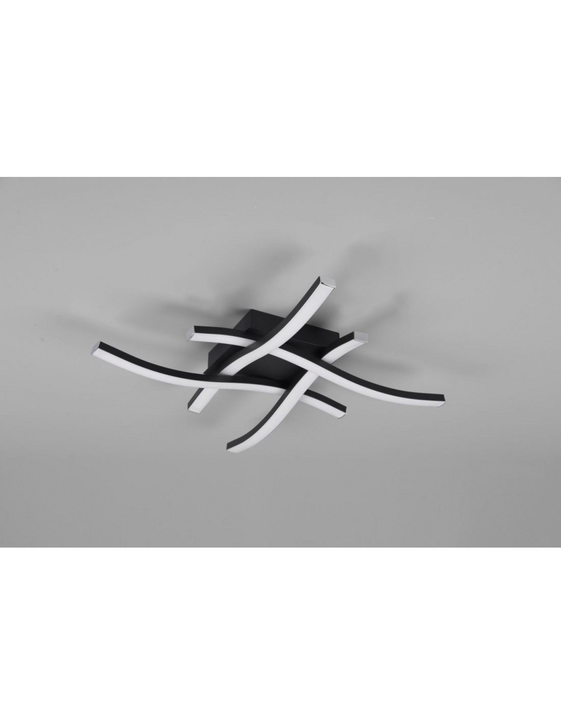Plafonnier Moderne Route Noir 4 Tiges LED 4000k Trio Lighting