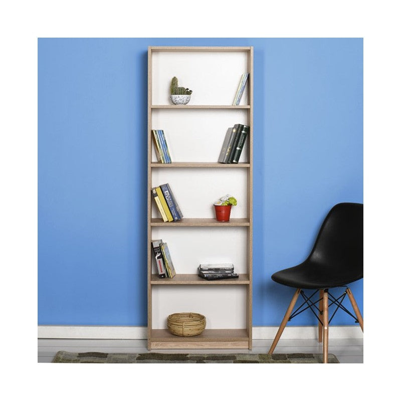 Etagère bibliothèque avec 5 étagères, couleur Sonoma, 58x23xh.170 cm