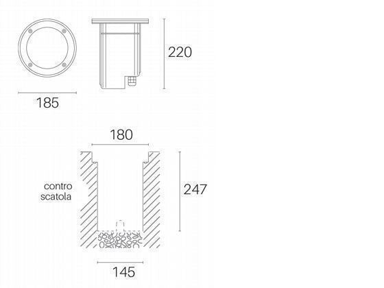 Ligne de route en acier E27 accessible à pied