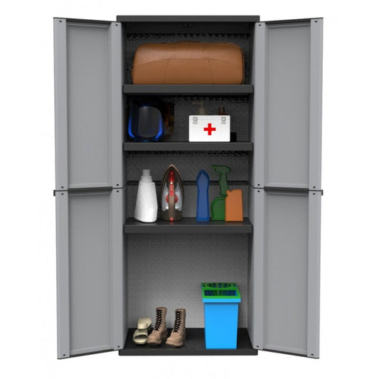 Armoire Terry avec deux portes, étagères 68 x 38 x 164 h cm