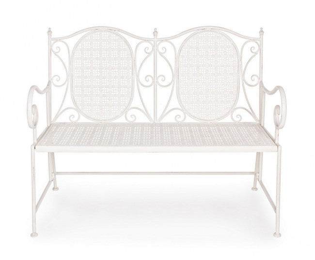 Banquette pliante deux places en acier Bianca EMILY 115x60x h92 cm