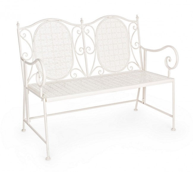 Banquette pliante deux places en acier Bianca EMILY 115x60x h92 cm
