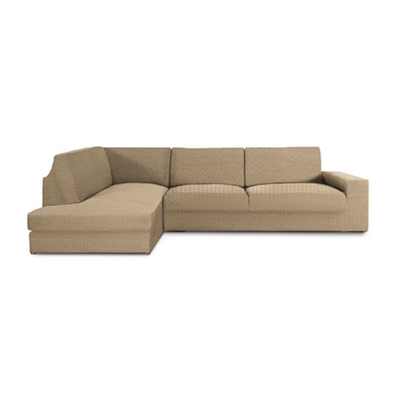 Housse de canapé d'angle gauche Jaz beige 350-500