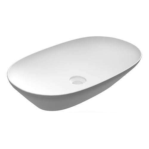 Vasque à poser ovale allongée, blanc