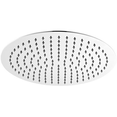 Pomme de douche ronde ultra fine en inox 350 mm