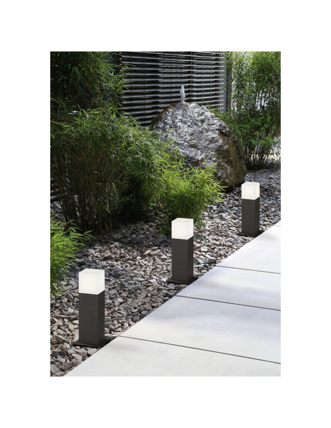 Lanterne de Jardin Carrée Hudson Anthracite Led E14 Trio Eclairage