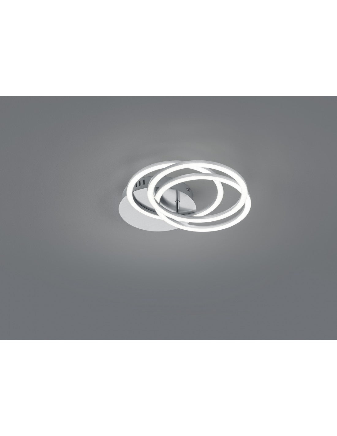 Plafonnier 3 anneaux orientables LED Dimmer Circle Nichel Trio Lighting