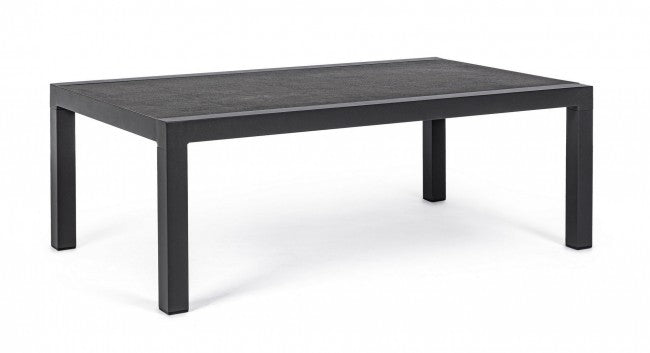 Table basse Kledi en aluminium anthracite 120x70x43h cm