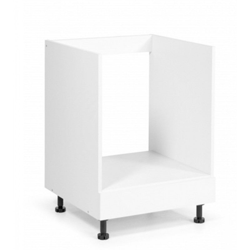 Coffre à four en bois mélaminé blanc h.82x60x59