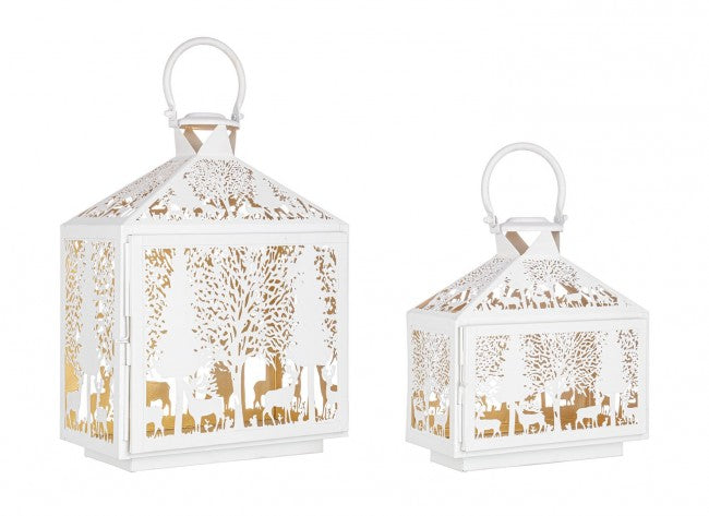 Set2 Lanterne Alizée Blanc-Or
