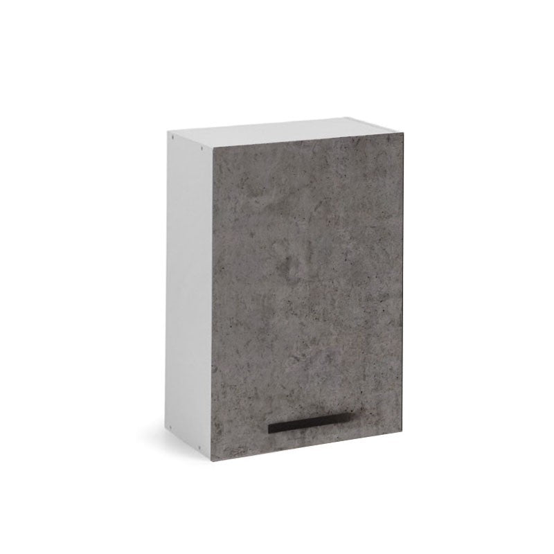 Élément mural de cuisine gris ciment avec 1 porte 40x32xH 72 cm