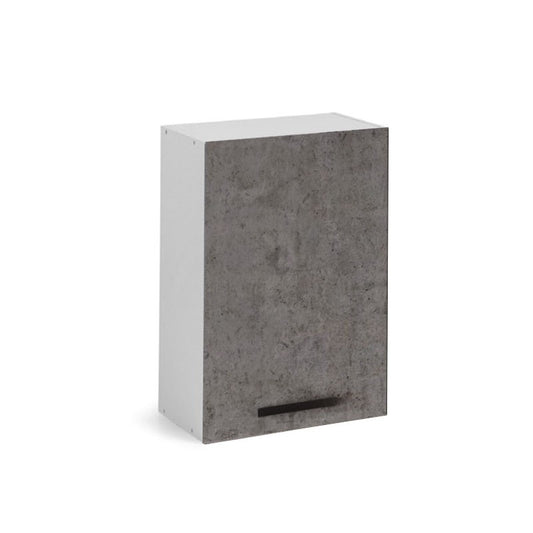 Élément mural de cuisine gris ciment avec 1 porte 40x32xH 72 cm