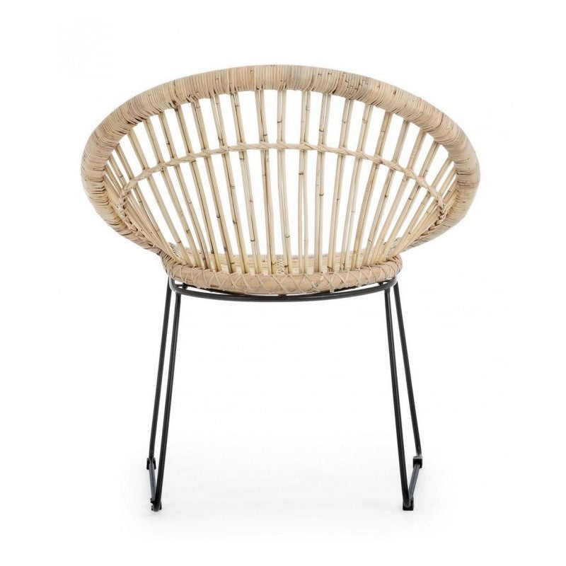 Fauteuil Cayes naturel rustique