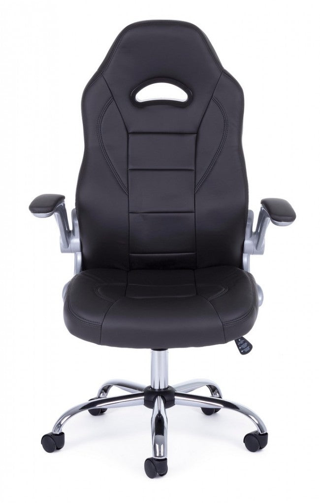 Fauteuil de bureau recouvert de cuir Boneville Noir