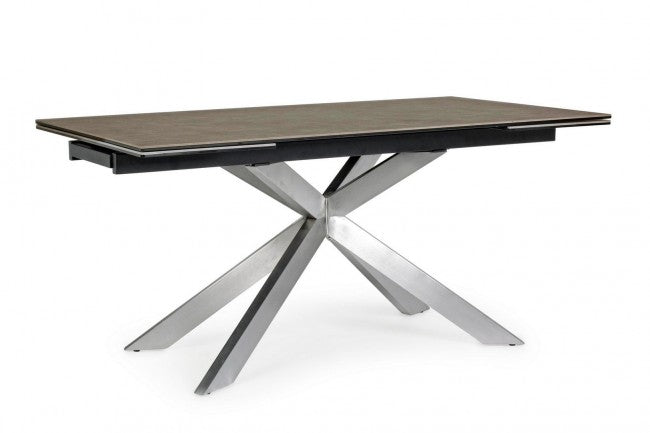 Table extensible en acier céramique Arzachel 160-240 x 90 cm
