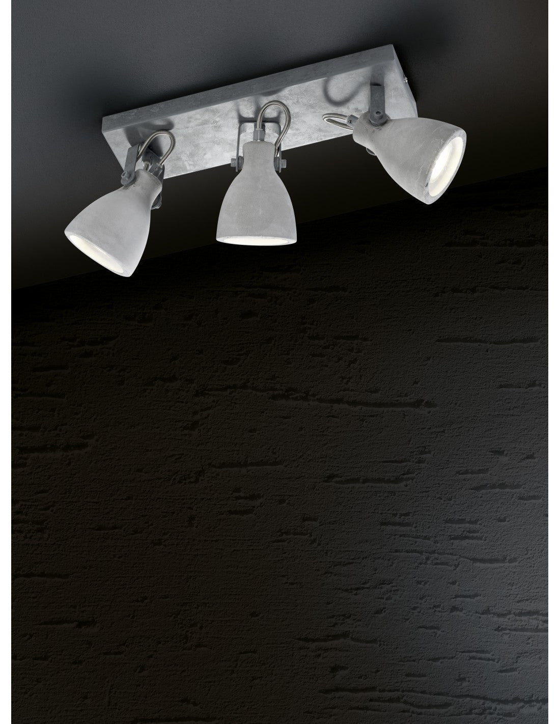 Lampe Béton 3 Spots Orientables Concrete Trio Lighting