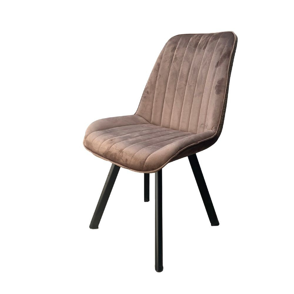 Chaise rembourrée marron Layla