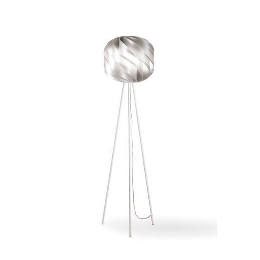 Lampadaire trépied argenté en métal cm. 40 x 163 heures