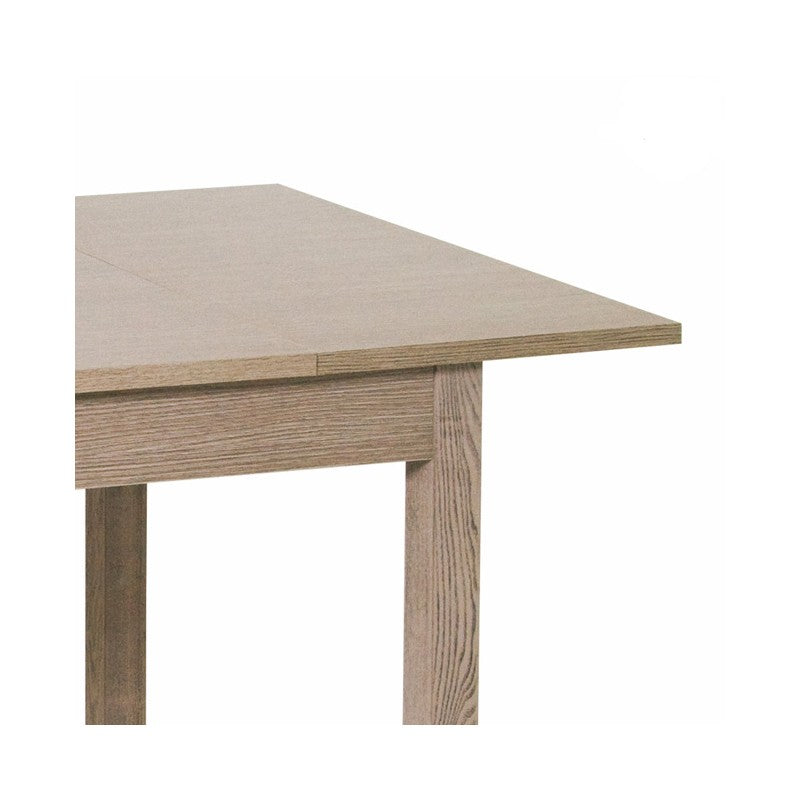 Table à manger extensible couleur orme en bois mélaminé 70x110-150 cm