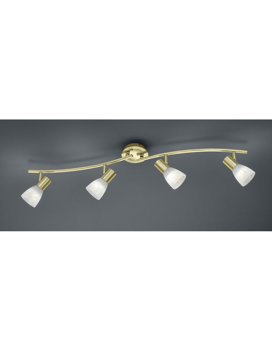 Plafonnier 4 Spots E14 Orientables Levisto Laiton Trio Lighting