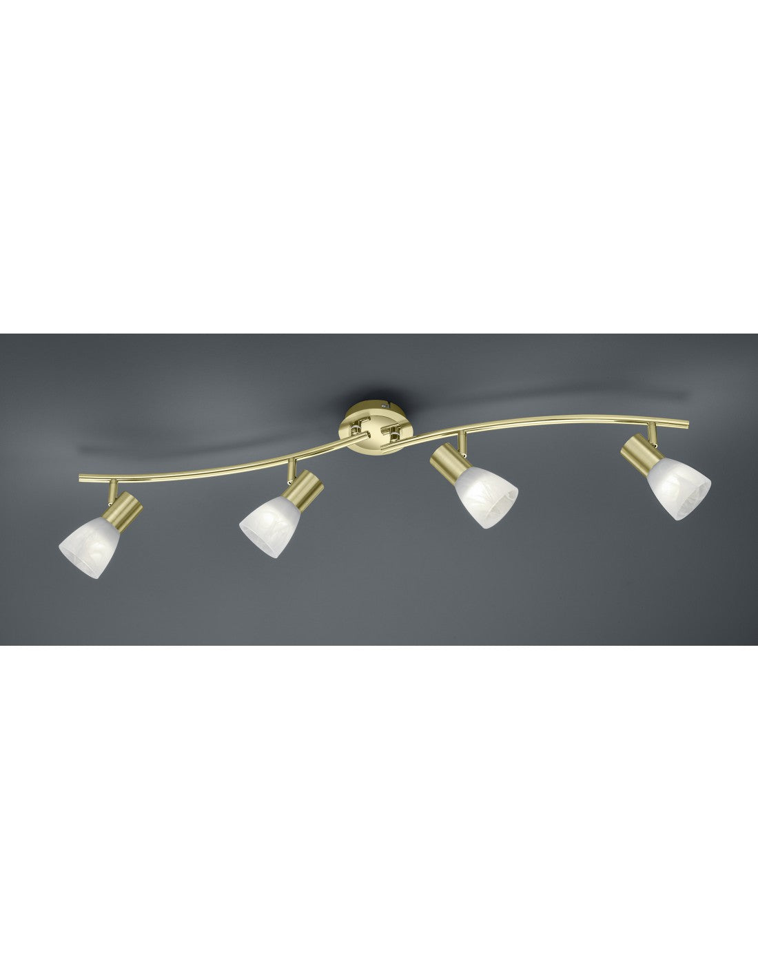 Plafonnier 4 Spots E14 Orientables Levisto Laiton Trio Lighting
