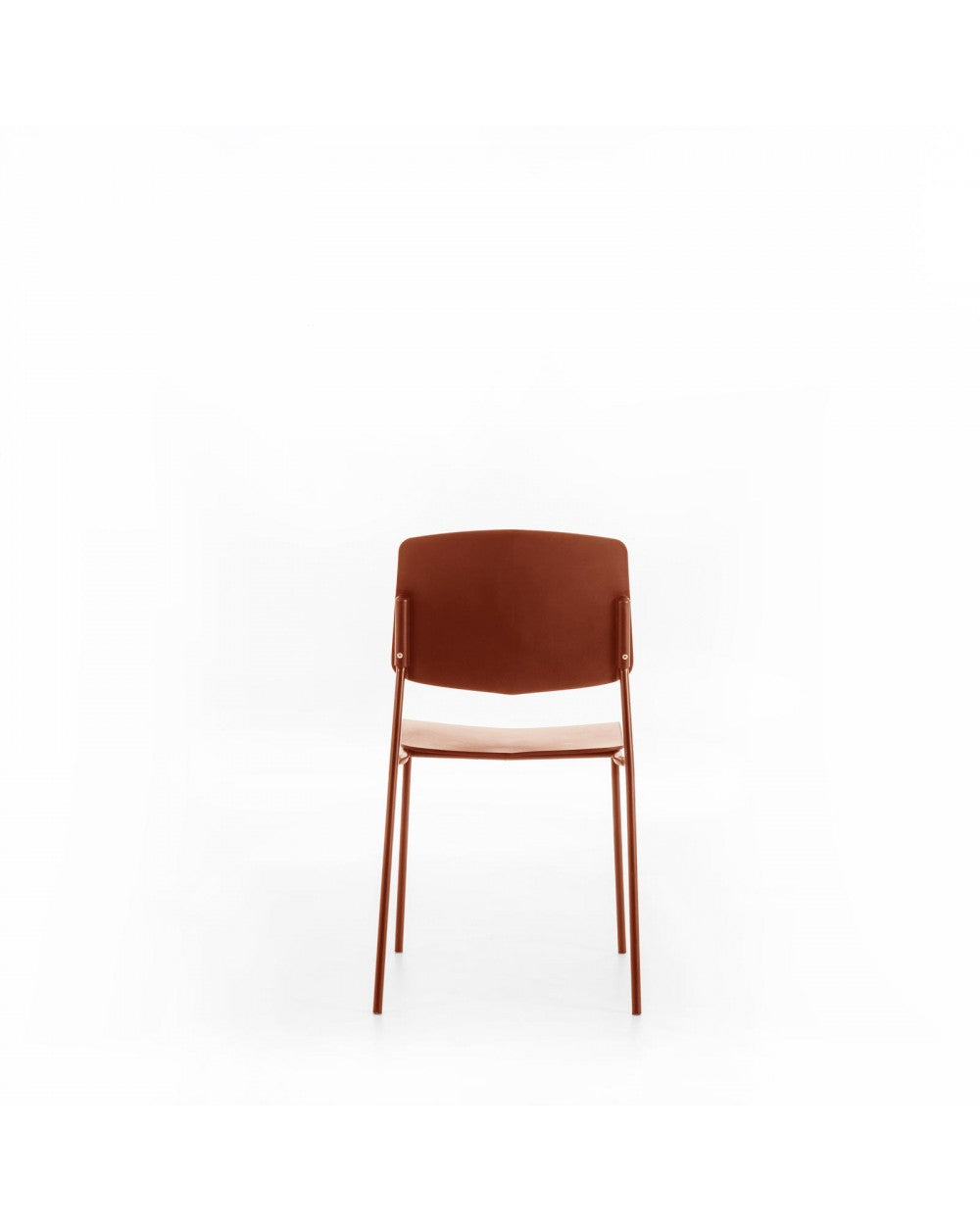 4x Chaise en polypropylène couleur rouille Mars STS