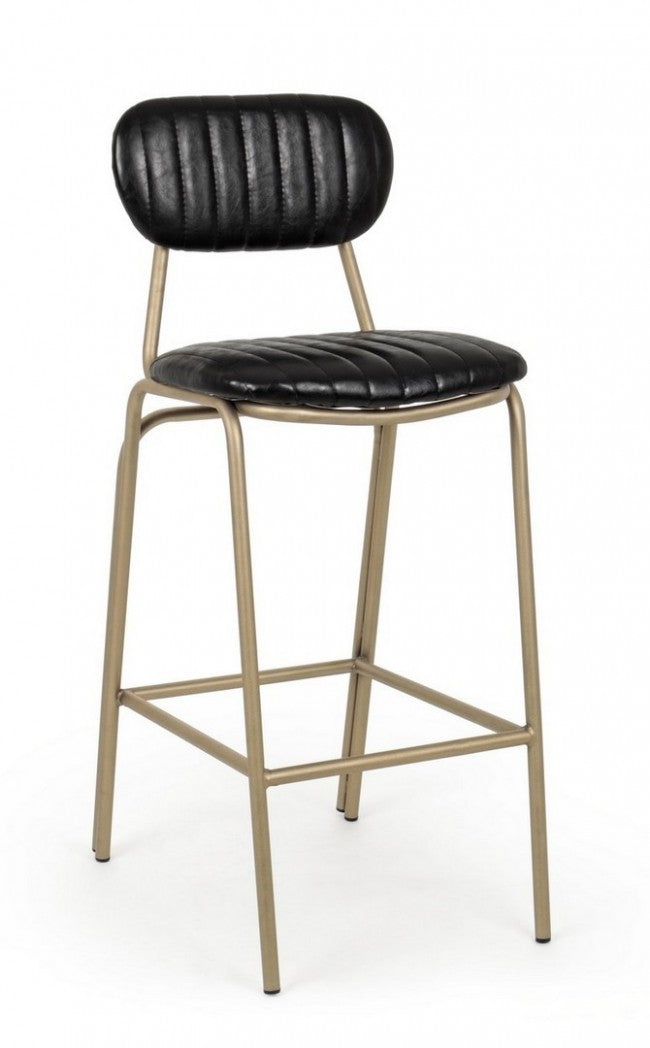 Tabouret de bar vintage Addy noir 41x51x100h cm