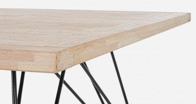 Table design industrielle en bois DISTRICT 160x90x h76 cm