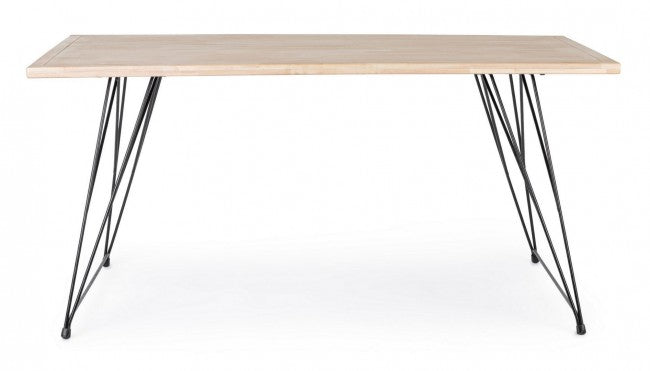Table design industrielle en bois DISTRICT 160x90x h76 cm
