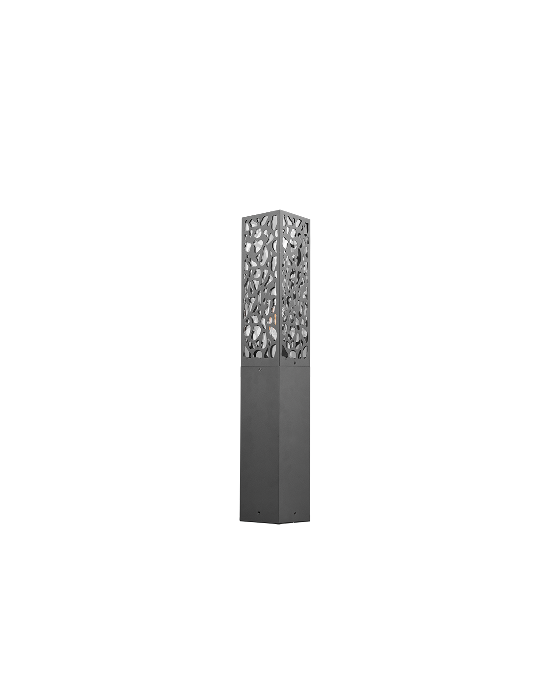 Borne d'extérieur lumineuse Cooper Anthracite IP44 Trio H60 cm