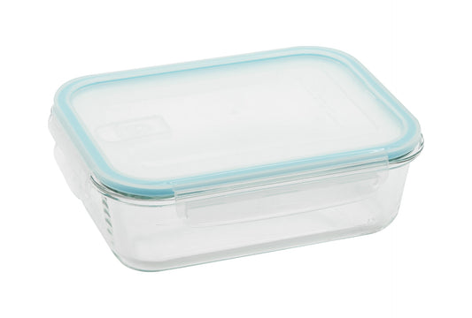 Récipient rectangulaire avec couvercle avec évent 1,5 Lt en verre