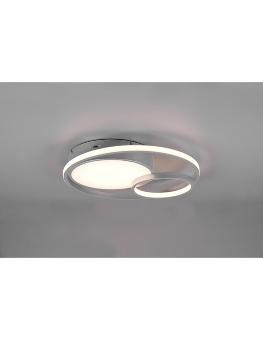 Plafonnier moderne en aluminium Vuelta 3 variateur LED 28w Trio Lighting