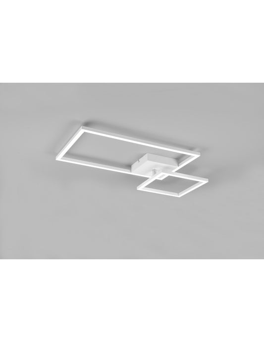 Plafonnier Carré Ajustable Variateur LED Pan Blanc Trio Lighting