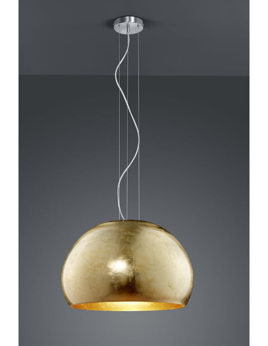 Abat-jour à suspension moderne en verre opale doré Ø51 cm Ontario Trio Lighting