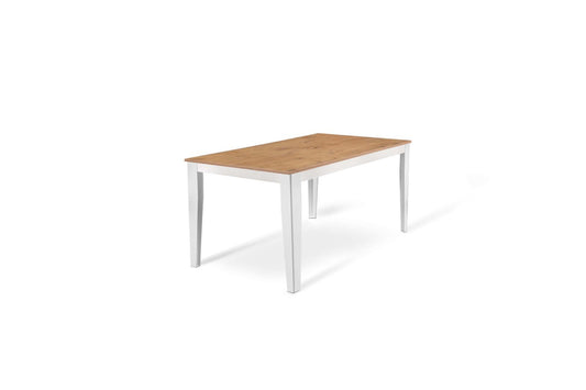 Table extensible chêne blanc 80 cm x 130-290 cm H. 76 cm
