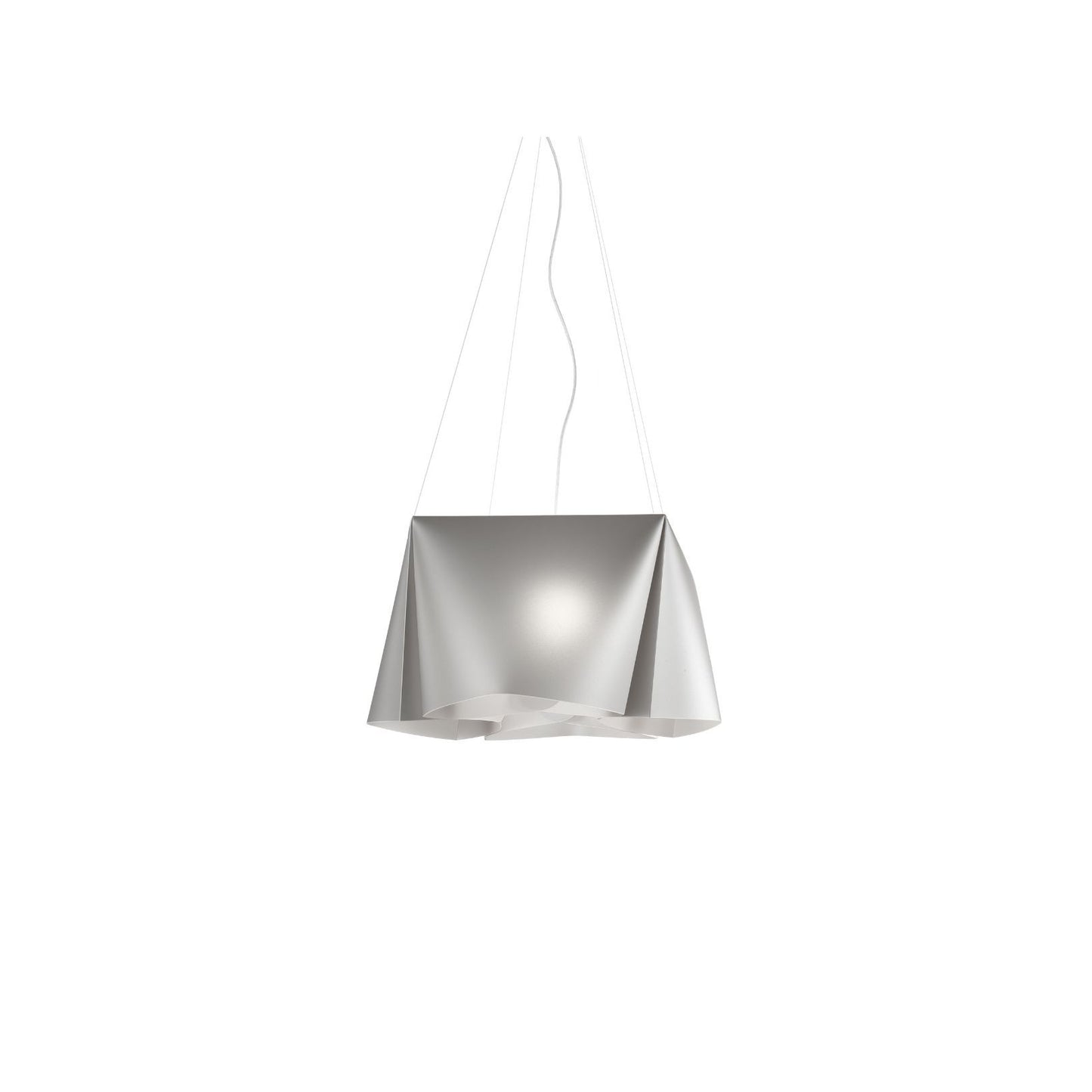 Suspension 3 Lumières Argent en Métal Chromé Cm. 59 x 31h