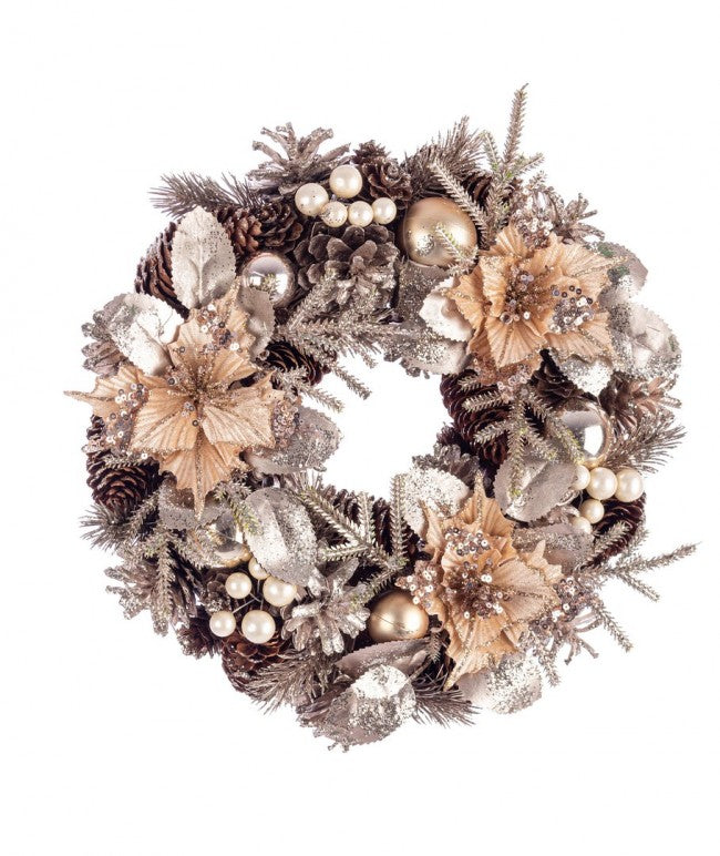 2x Corona Alara Poinsettia Champagne D30