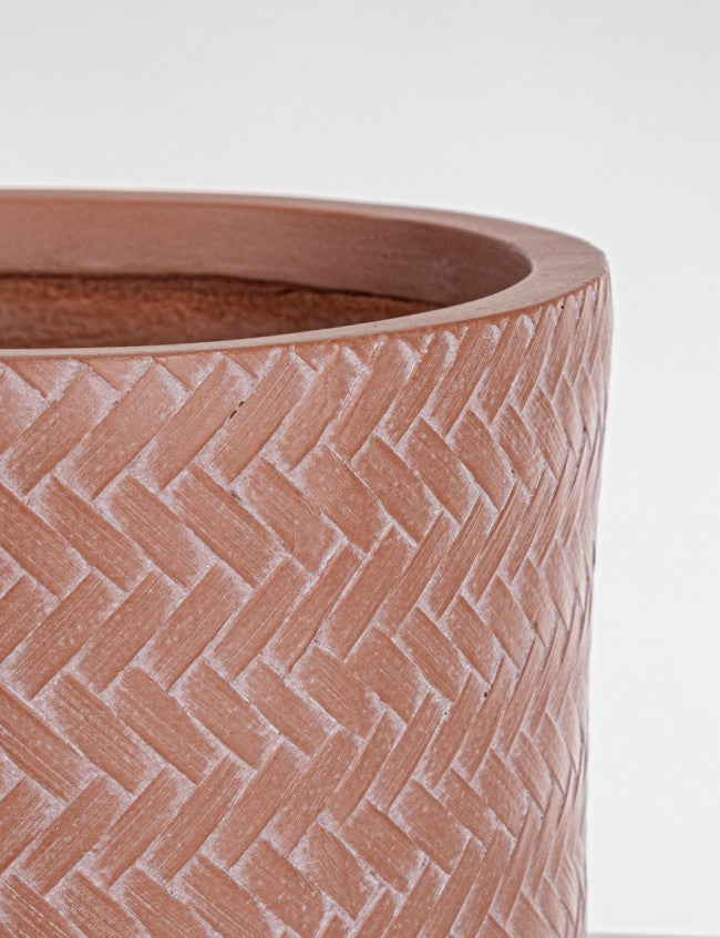 Set4 P.Vase Tressage Cil Terre Cuite