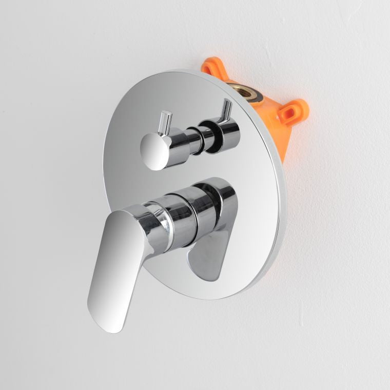 Mitigeur de douche rond encastrable en acier série KREO