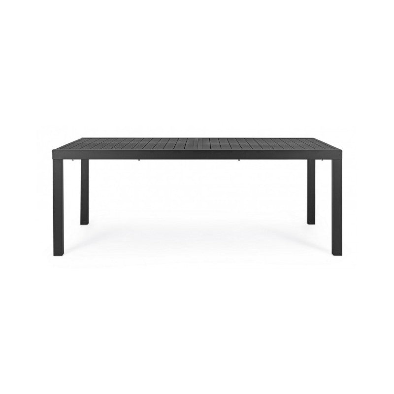 Table d'extérieur HILDE en aluminium Anthracite Extensible 200-300x100x h75 cm